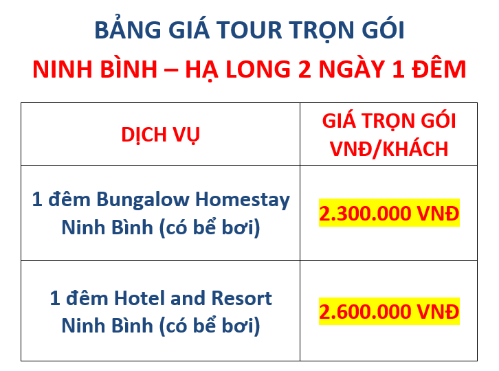 Ninh Binh Ha Long 2n1d